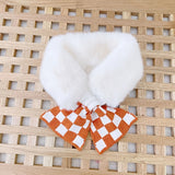 1pc Trendy Cute Children's Polka Dot Plush Scarf For Fall/Winter