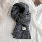 Soft And Cozy Scarf With Wool Blend, Elegant Knit Design, Warm And Windproof, Perfect For Evening Outing