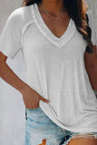 White Mid-Length Short Sleeve Summer T-Shirt