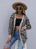 Zebra Print Knit Sweater