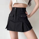 lovefery - Raquelle Pleated Pocket Skirt