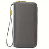 Long Wallet, Multi Slots Large Capacity Purse, Wipeable, Polyester Lining, RFID Blocking, Minimalist Style Best Gift Wallet