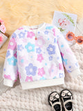 Kids' Furry Star Jacquard Sweatshirt - Soft, Cute, Smart, Fleece-Lined, Long-Sleeved, Spring and Autumn Wear for Girls - Ideal for Casual Daily Life, Outdoor Play, and School Wear