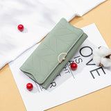 Simple Solid Color Long Wallet, Casual All-Match Card Coin Purse, Portable Clutch Bag