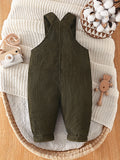 Baby Boy's Overalls Cotton Blend Non-Stretch Solid Color Casual For Spring/Fall