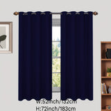 1panel Grommet Top Blackout Curtain Thermal Insulation Noise Reduction And Blackout Curtain Room Blackout Curtain Living Room Bedroom Home Decor