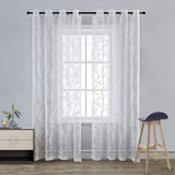 1pc Floral Curtain Lace Perforated Window Sheer Curtain Home Decor