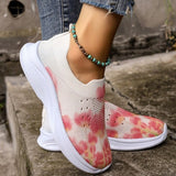 lovefery - Pink Casual Sportswear Daily Patchwork Tie-dye Round Mesh Breathable Comfortable Out Door Shoes