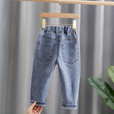 Toddlers Boys Girls Skinny Fit Jeans Straight Leg Leggings Denim Joggers Pants Y2K Street Wear