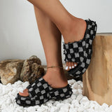 lovefery - Black Casual Patchwork Round Comfortable Shoes