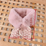 1pc Trendy Cute Children's Polka Dot Plush Scarf For Fall/Winter