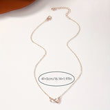 Luxury Exquisite Shiny Rhinestone Infinity Pendant Chain Necklace Neck Jewelry Gift