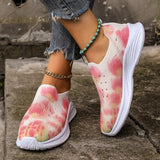 lovefery - Pink Casual Sportswear Daily Patchwork Tie-dye Round Mesh Breathable Comfortable Out Door Shoes