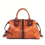 Luxury Genuine Leather Dumpling Handbag - Spacious & Stylish - Timeless Vintage Casual Design - Comfortable Top-handle & Shoulder Bag for Fashion Women - Durable, High-Quality Craftsmanship