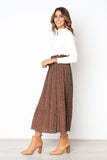 Elastic High Waist Side Pockets Skirt