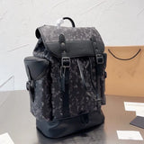 New Hot 10A Coaches Backpack Designer Backpack Men And Women Backpack Book Bag Classic Old Flowers Drawstring Clip Open And Close Jacquard Leather Schoolbag 141