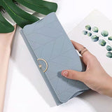 Simple Solid Color Long Wallet, Casual All-Match Card Coin Purse, Portable Clutch Bag