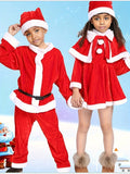 Boy's Creative Christmas Santa Outfit, Christmas Hat + Long Sleeve Top + Belt + Pants Four-Piece Set, Suitable For Stage Performance, Halloween And Carnival Party