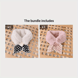 1pc Trendy Cute Children's Polka Dot Plush Scarf For Fall/Winter