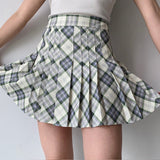 lovefery - Seoul Style Plaid Tennis Skirt // Mint