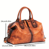 Luxury Genuine Leather Dumpling Handbag - Spacious & Stylish - Timeless Vintage Casual Design - Comfortable Top-handle & Shoulder Bag for Fashion Women - Durable, High-Quality Craftsmanship