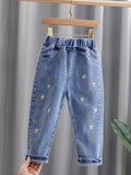 Toddlers Boys Girls Skinny Fit Jeans Straight Leg Leggings Denim Joggers Pants Y2K Street Wear