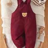 Baby Boy's Overalls Cotton Blend Non-Stretch Solid Color Casual For Spring/Fall