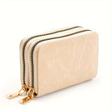 Women's PU Leather Wallet, Elegant Zipper, Small Compact Purse For Cards And Cash, Easy To Carry, Perfect For Daily Commute