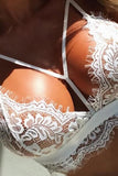 lovefery Lace See Through Eyelash Lingerie Set