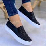 lovefery - Black Casual Patchwork Round Comfortable Flats Shoes