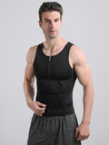 Men's Neoprene Sweat Enhancing Waist Trainer Vest with Trimmer Belt - Boosts Sweat Production, Accelerates Fat Burning, and Shapes a Slimmer Body for Sauna and Fitness Enthusiasts