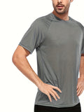 5 Pcs Quick-Dry Mesh Workout Shirts for Men - Breathable, Moisture-Wicking, Anti-Odor Crew Neck T-Shirts for Running, Cycling, and Outdoor Activities - Machine Washable, Four Seasons, Spring/Summer Essential