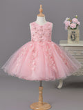 Stunning Sleeveless Girls Elegant Tutu Fit and Flare Dress - Beaded, Sequined, Solid Color, Polyester, Hand Washable, Perfect for Flower Girls, Birthday, and Social Events