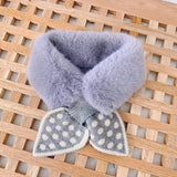 1pc Trendy Cute Children's Polka Dot Plush Scarf For Fall/Winter