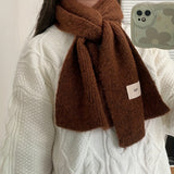 Soft And Cozy Scarf With Wool Blend, Elegant Knit Design, Warm And Windproof, Perfect For Evening Outing