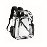 1pc Transparent Fashion Backpack - Breathable Mesh Pouch, Large Spacious Design, Sleek & Casual Style - Perfect for School, Work or Travel