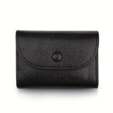 Minimalist Flap Coin Purse, Fashion PU Leather Mini Wallet, Snap Button Credit Card Holder Bag Trendy Unisex Bag for Daily Use