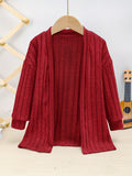 Girls Cozy Solid Knit Cardigan - Asymmetrical Neck, Slight Stretch, Machine Washable - Perfect for Spring and Autumn Casual Wear