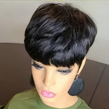 Short Hair Wigs, Pixie Cuts Wigs, Short Straight Black Ladies Wigs Synthetic Short Wigs For Black Women African American Women