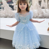 Girls Sweetheart Tutu Princess Dress - Crew Neck, Non-Stretch Polyester, Solid Color, Regular Fit, 100% Polyester, Woven, Perfect for Party and Halloween - Childrens Angel Costume Gift