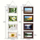 1pc Rustic Multi-Photo Wall Frame - Displays 4 Pictures, Charming Home & Art Decor, Ideal for Birthday & Party Celebrations