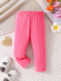 5pcs Baby's Casual Cotton Pants, Multi-color Elastic Waist Trousers, Infant & Toddler Girl's Clothing