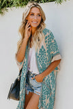 Seaside Resort Cardigan Printed Pompom Kimono