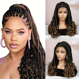 Premium Anytimewig - Luxurious 9x6 Lace Front Braided Wig - Mid-Length, Ultra-Breathable, Versatile Style for Fashion-Conscious Women