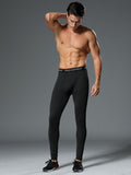 Mens Elite Solid Compression Leggings - Advanced Basketball & Fitness Wear - Super Stretch, Rapid Dry, Slim Fit for Intense Workouts, Running & Court Sports