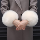 3pcs/set Luxurious Faux Fur Collar Scarf Set - Soft, Thick, Warm, and Plush for Autumn and Winter - Includes 1pc Solid Color Scarf and 2pcs Furry Wrist Covers