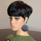 Short Hair Wigs, Pixie Cuts Wigs, Short Straight Black Ladies Wigs Synthetic Short Wigs For Black Women African American Women