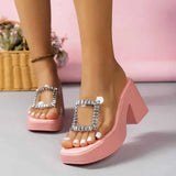 Dress Shoes Women Platform Wedges Ssandals High Heels Shoes  New Summer Flip Flops Beach Sandals Femme Designer New Dress Crystal Slides