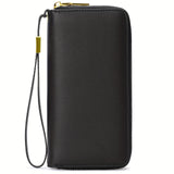 Long Wallet, Multi Slots Large Capacity Purse, Wipeable, Polyester Lining, RFID Blocking, Minimalist Style Best Gift Wallet