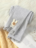 Versatile 95% Cotton Bunny Decor Leggings For Girls Spring Fall Outdoor Gift